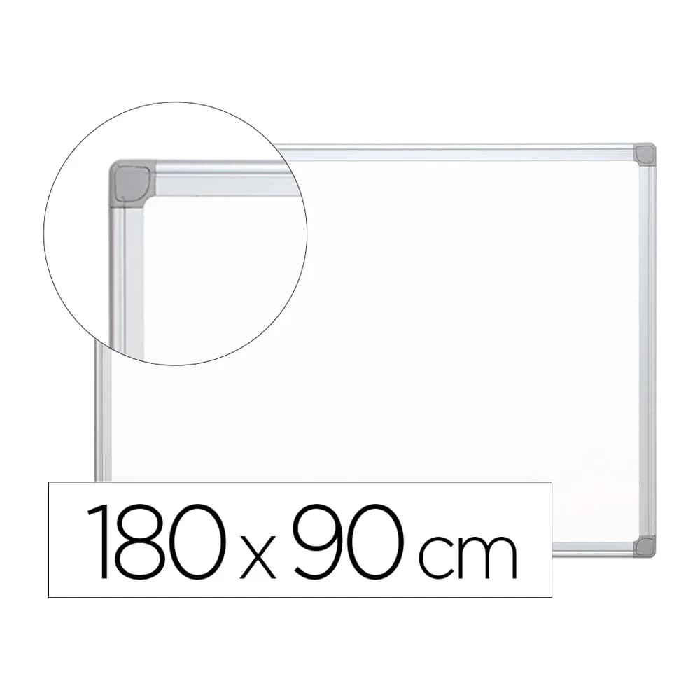 Q-connect Pizarra blanca q-connect melamina marco de aluminio 180x90 cm