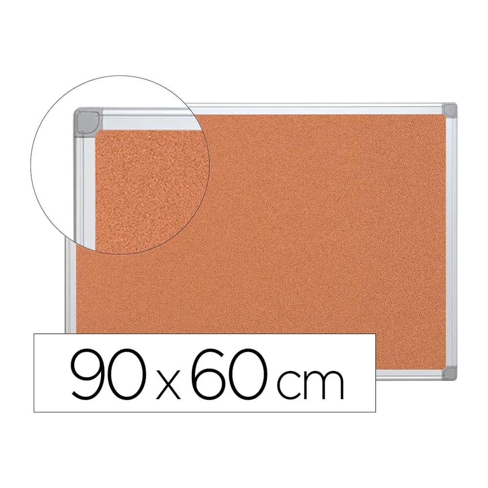 Q-connect Pizarra corcho q-connect marco de aluminio 90x60 cm