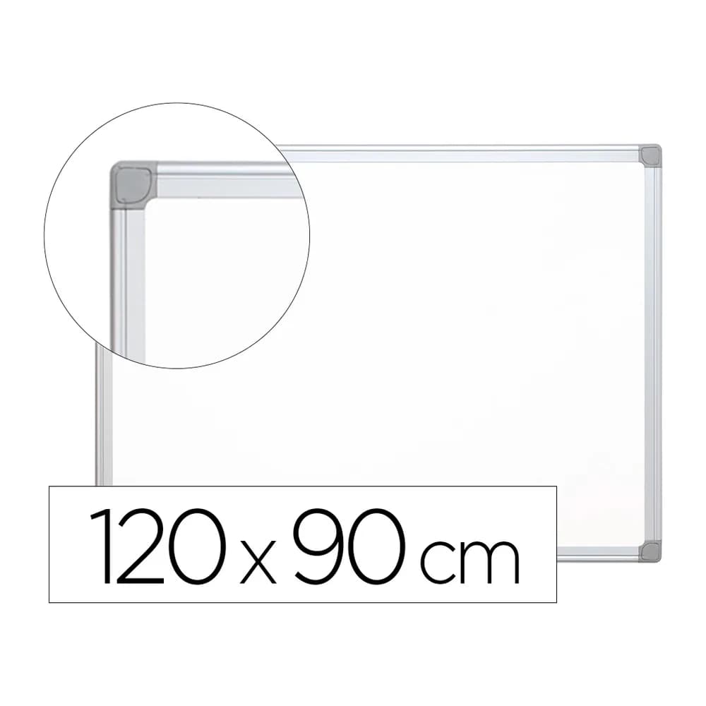 Q-connect Pizarra blanca q-connect lacada magnetica marco de aluminio 120x90 cm