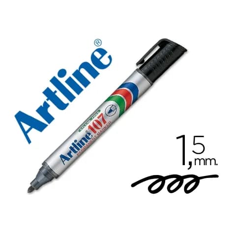 Artline Rotulador artline marcador permanente 107 negro punta redonda