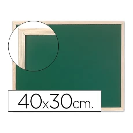 Q-connect Pizarra verde q-connect marco de madera 40x30 cm sin repisa