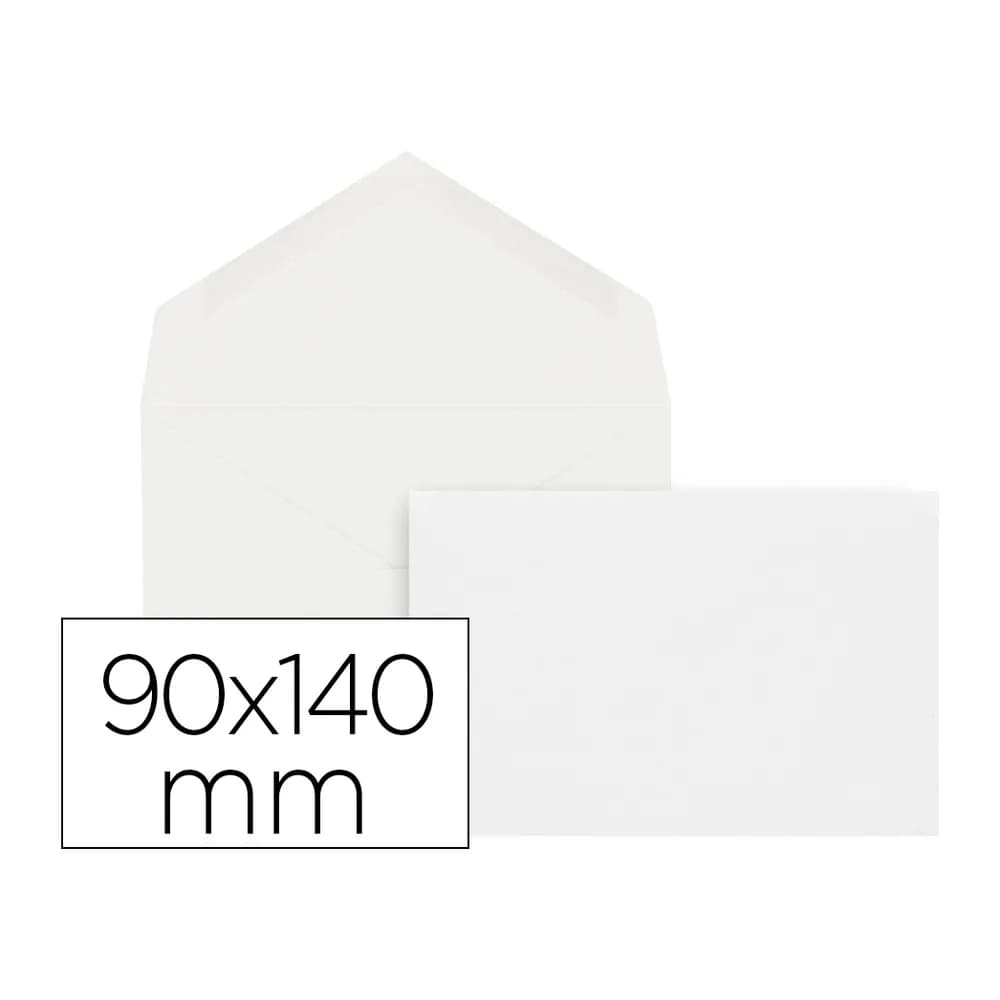 Liderpapel Sobre liderpapel blanco registro extra 90x140 mm caja de 100 unidades