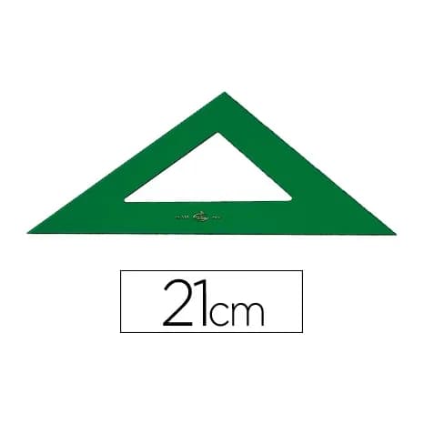 Faber castell Escuadra faber castell 21 cm plastico verde