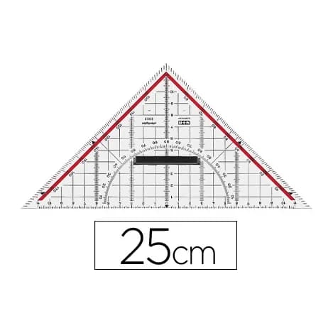 Mor Escuadra m+r geometria 25 cm plastico cristal