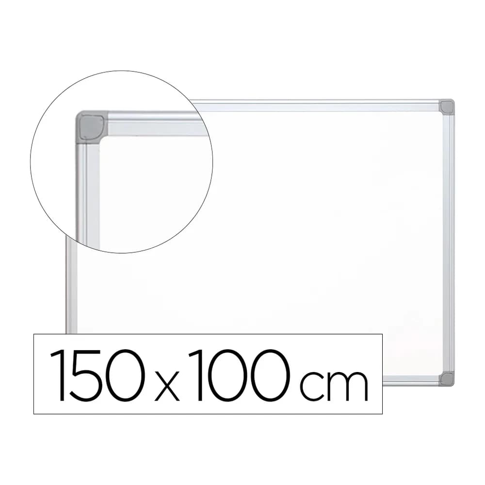 Q-connect Pizarra blanca q-connect lacada magnetica marco de aluminio 150x100 cm