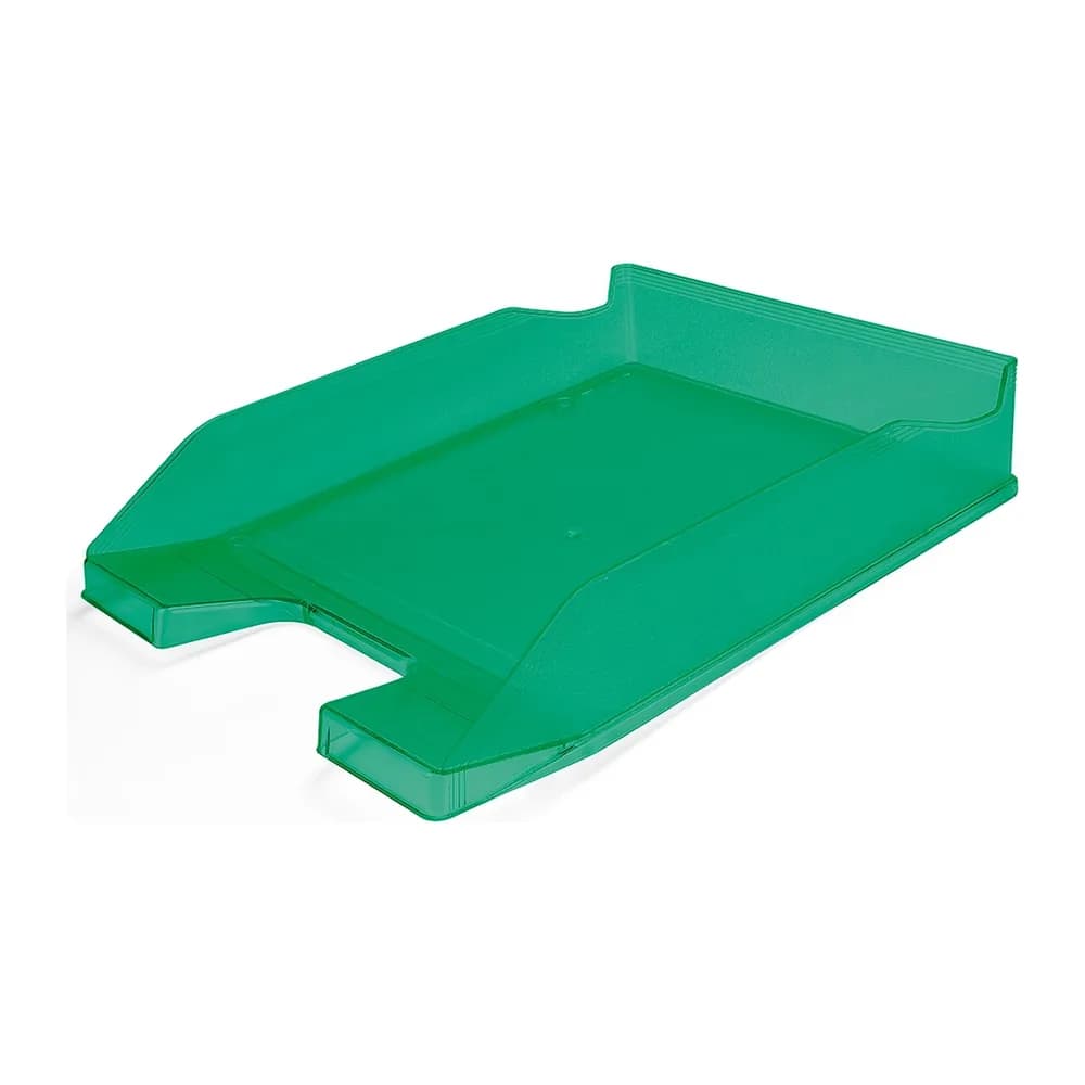 Q-connect Bandeja sobremesa plastico q-connect verde transparente 240x70x340 mm
