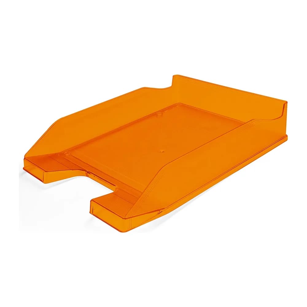 Q-connect Bandeja sobremesa plastico q-connect naranja transparente 240x70x340 mm
