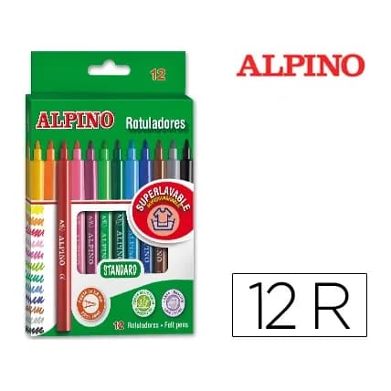 Alpino Rotulador alpino standard caja de 12 unidades colores surtidos