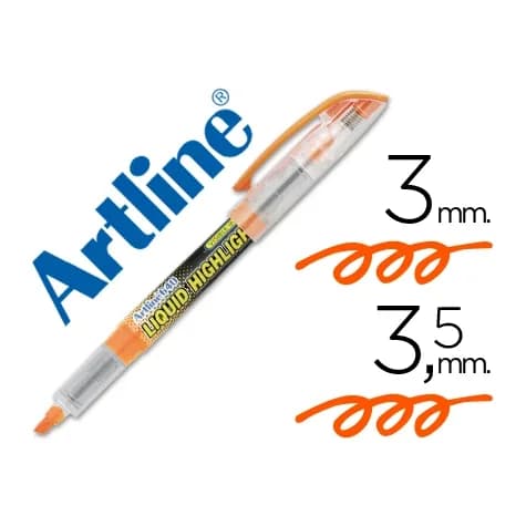 Artline Rotulador artline fluorescente ek-640 naranja punta biselada