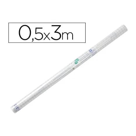 Liderpapel Rollo plastico adhesivo liderpapel 0,50x3 mt. 8o micras forralibros removible