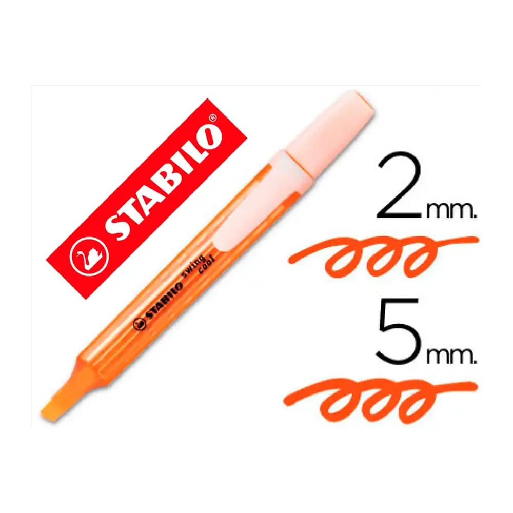 Stabilo Rotulador stabilo marcador fluorescente swing cool naranja