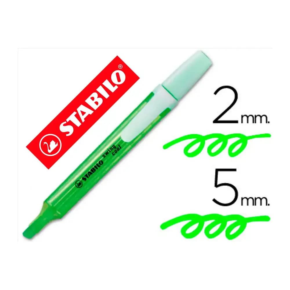 Stabilo Rotulador stabilo marcador fluorescente swing cool verde