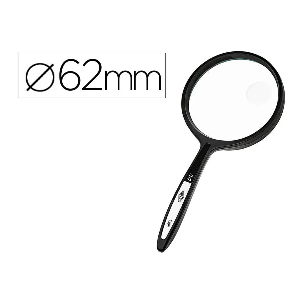 Q-connect Lupa q-connect cristal bifocal 62 mm mango curvo