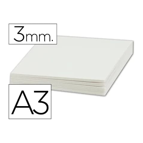 Liderpapel Carton pluma liderpapel blanco doble cara din a3 espesor 3mm