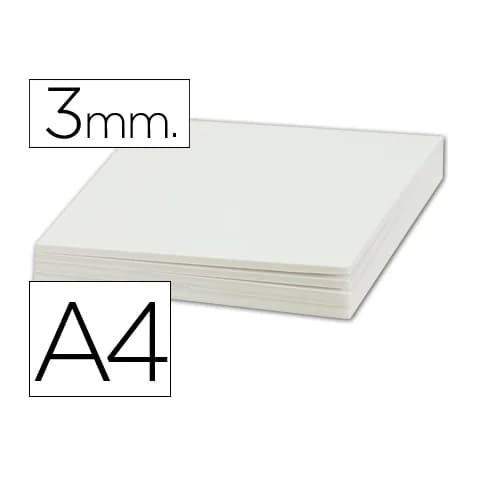 Liderpapel Carton pluma liderpapel blanco doble cara din a4 espesor 3mm