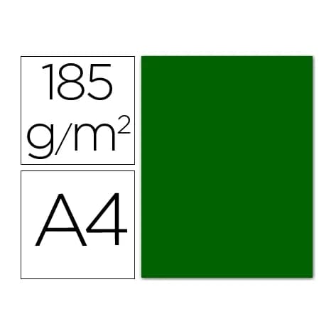 Guarro Cartulina guarro din a4 verde billar 185 gr paquete 50 hojas