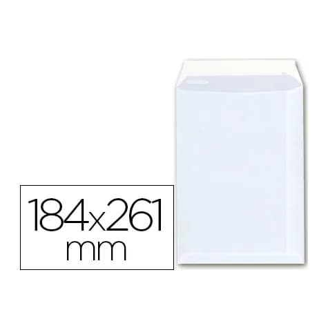 Liderpapel Sobre liderpapel bolsa a-6 offset blanco 100 gr 184x261 mm con tira de silicona caja de 250 unidades
