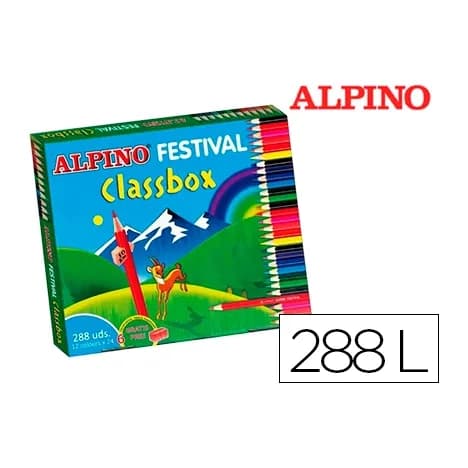 Alpino Lapices de colores alpino festival classbox caja de 288 unidades 12 colores surtidos