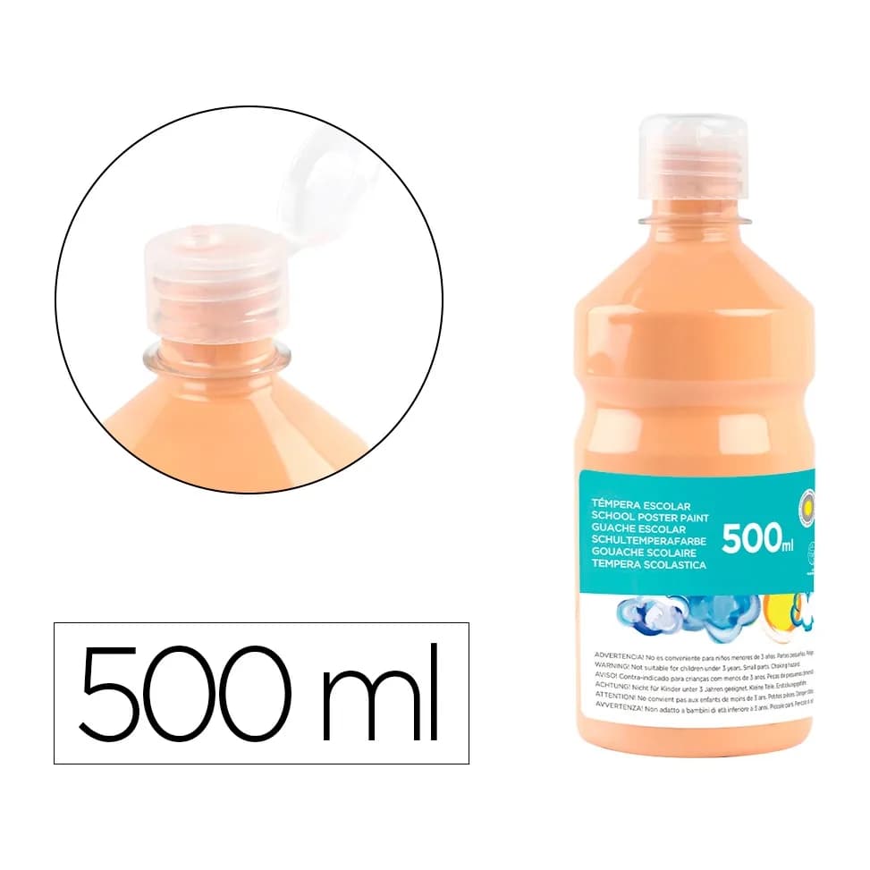 Liderpapel Tempera liquida liderpapel escolar 500 ml carne