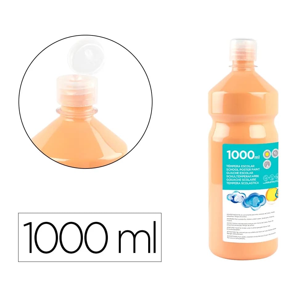 Liderpapel Tempera liquida liderpapel escolar 1000 ml carne