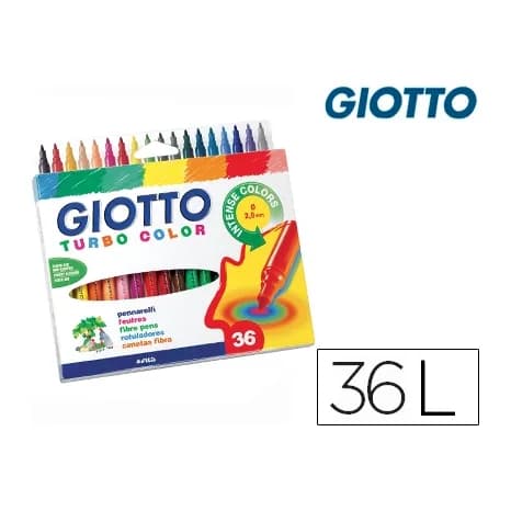 Giotto Rotulador giotto turbo color caja de 36 unidades colores surtidos
