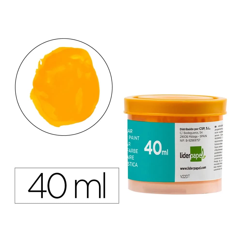 Liderpapel Tempera liderpapel escolar 40 ml amarillo oro