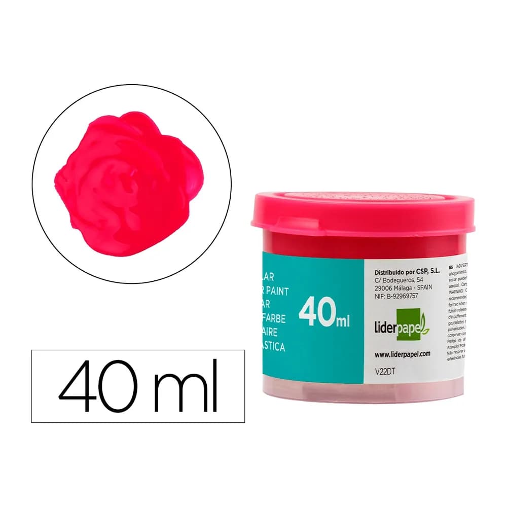 Liderpapel Tempera liderpapel escolar 40 ml magenta