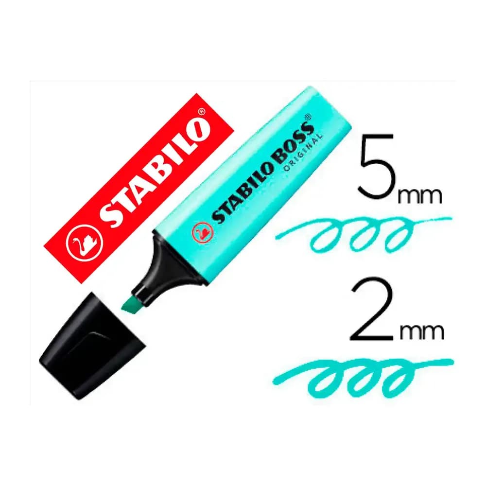 Stabilo Rotulador stabilo boss pastel fluorescente 70 toque de turquesa