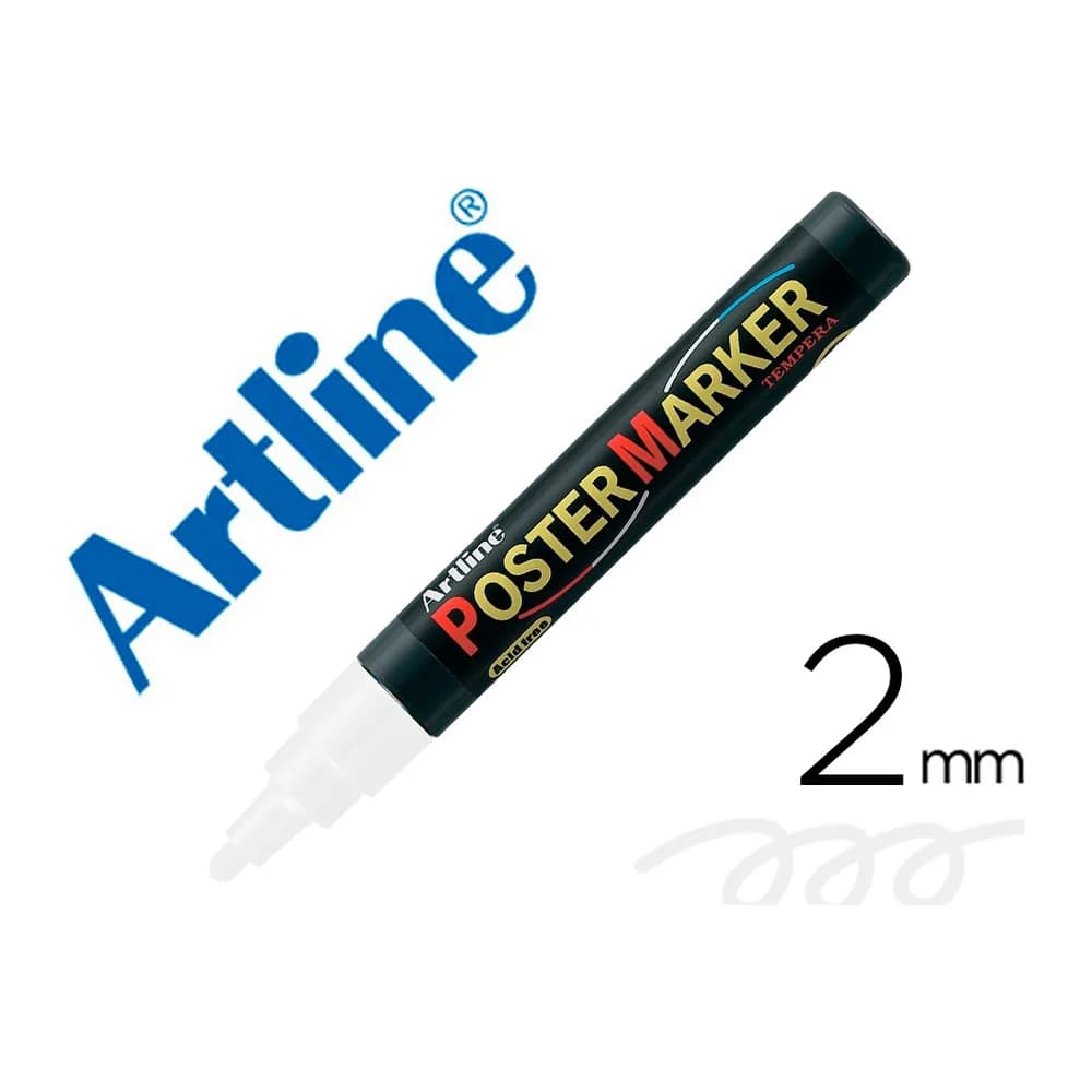 Artline Rotulador artline poster marker epp-4-bla punta redonda 2 mm color blanco