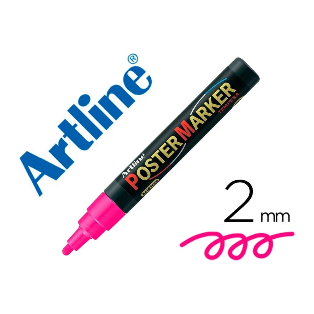 Artline Rotulador artline poster marker epp-4-ros flu punta redonda 2 mm color rosa fluor