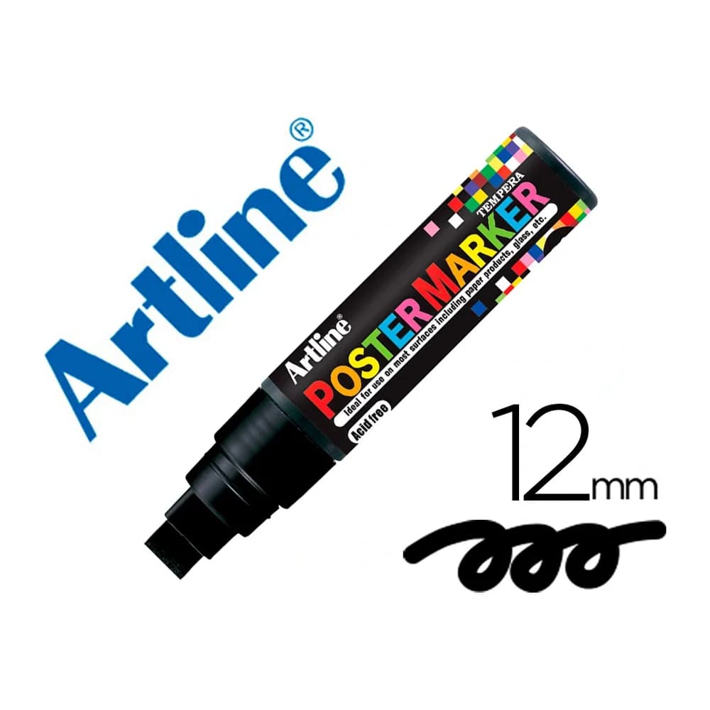 Artline Rotulador artline poster marker epp-12 punta redonda 12 mm color negro