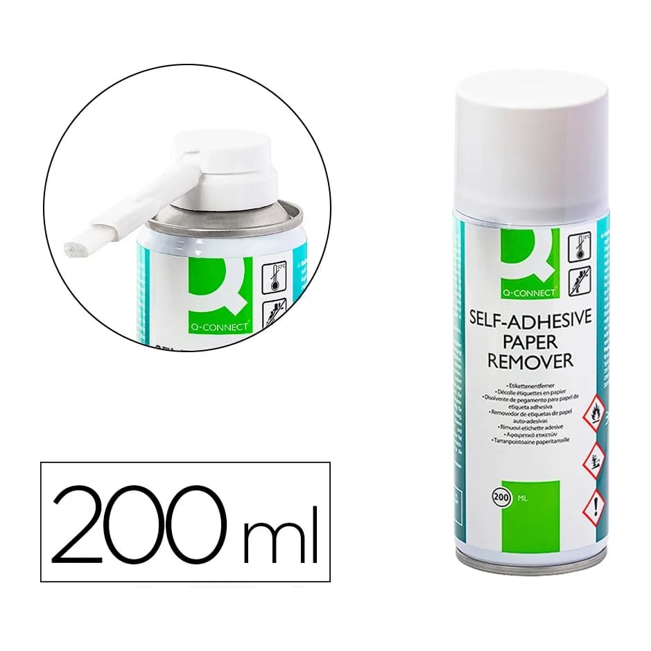 Q-connect Limpiador de pegamento q-connect para etiqueta adhesiva bote de 200 ml