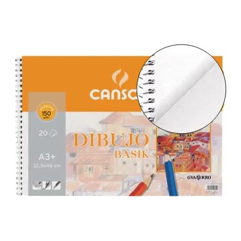 Canson Bloc dibujo basik din a3 32.5x46 cm 20 hojas de 150 gr/m2