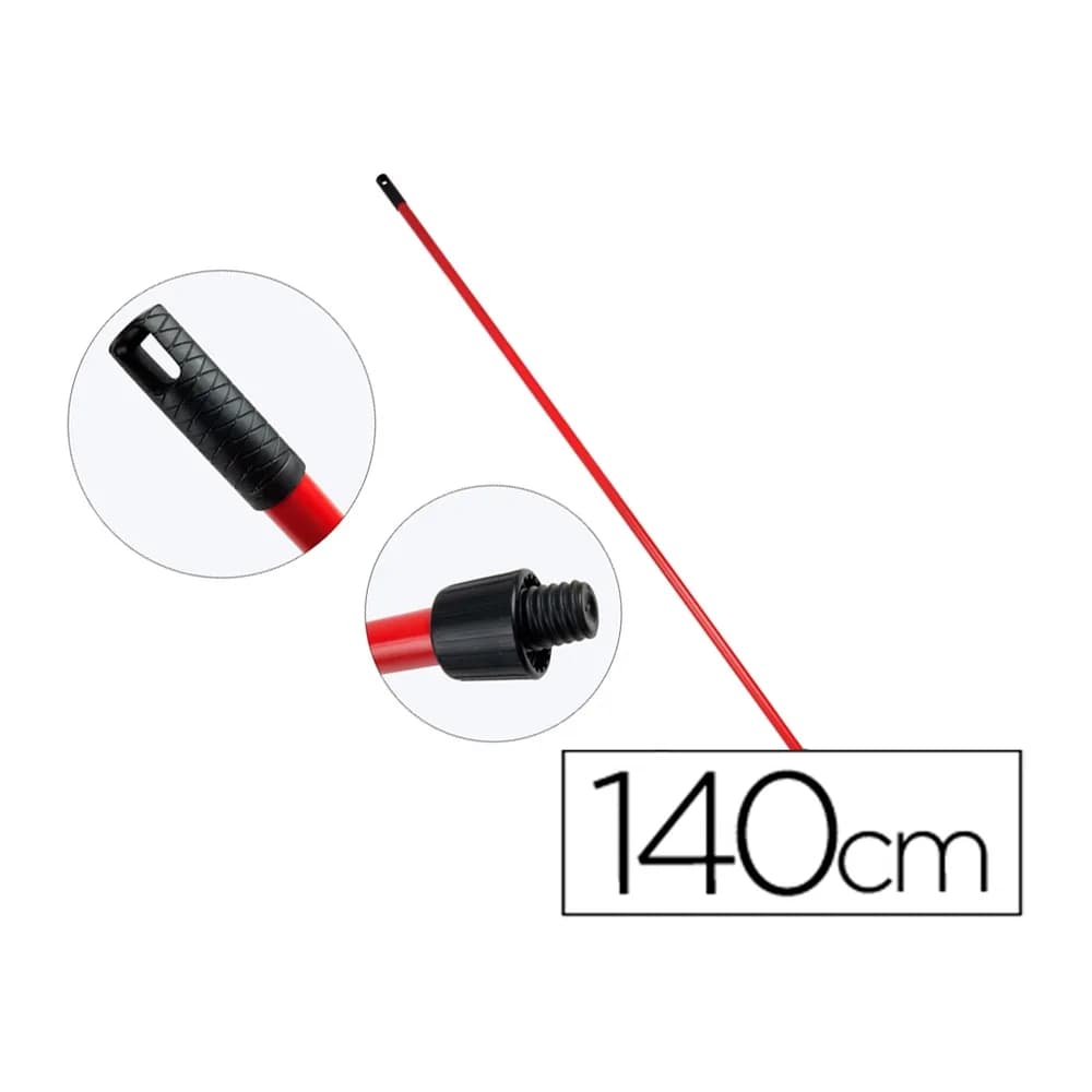 Blanca Palo de escoba o fregona metal universal con adaptador sp 140 cm