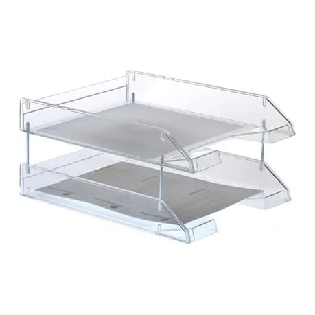 Archivo 2000 Bandeja sobremesa archivo 2000 plastico transparente cristal sin varillas 340x260x60 mm