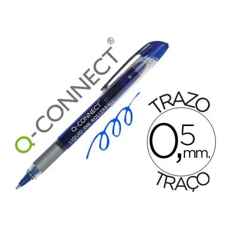 Q-connect Rotulador q-connect roller ball azul 0,5 mm