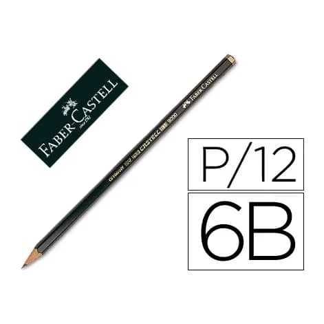 Faber castell Lapices de grafito faber 9000 6b unidad
