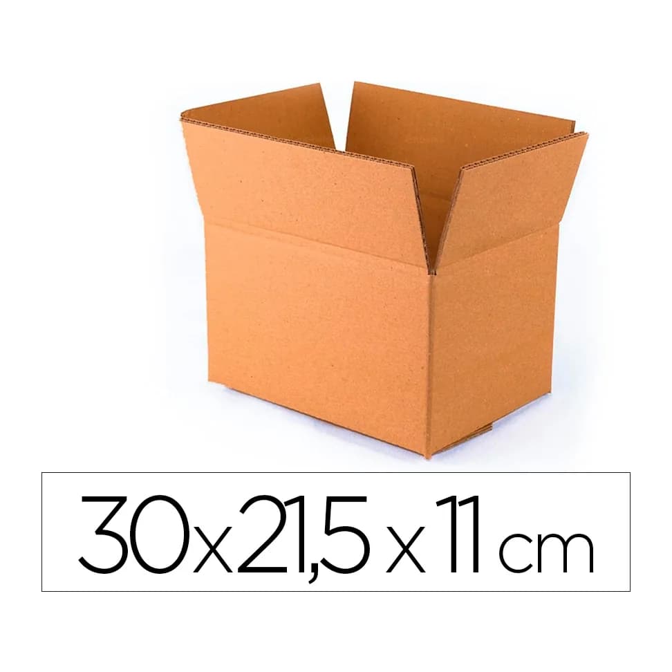 Q-connect Caja para embalar q-connect americana con fondo automaticocarton canal simple 3 mm colorcolor kraft 300x215x110 mm