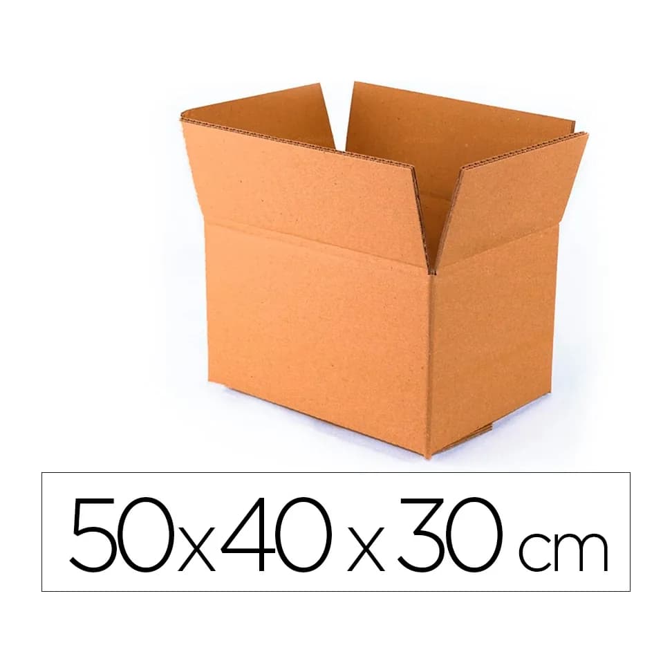Q-connect Caja para embalar q-connect americana con fondo automaticocarton canal simple 3 mm colorkraft 500x400x300 mm