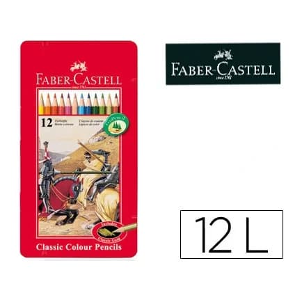 Faber castell Lapices de colores faber castell caja metalica de 12 colores surtidos