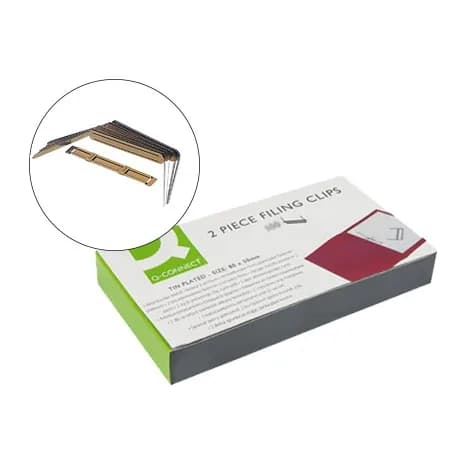 Q-connect Encuadernador fastener q-connect dorado caja de 100 unidades