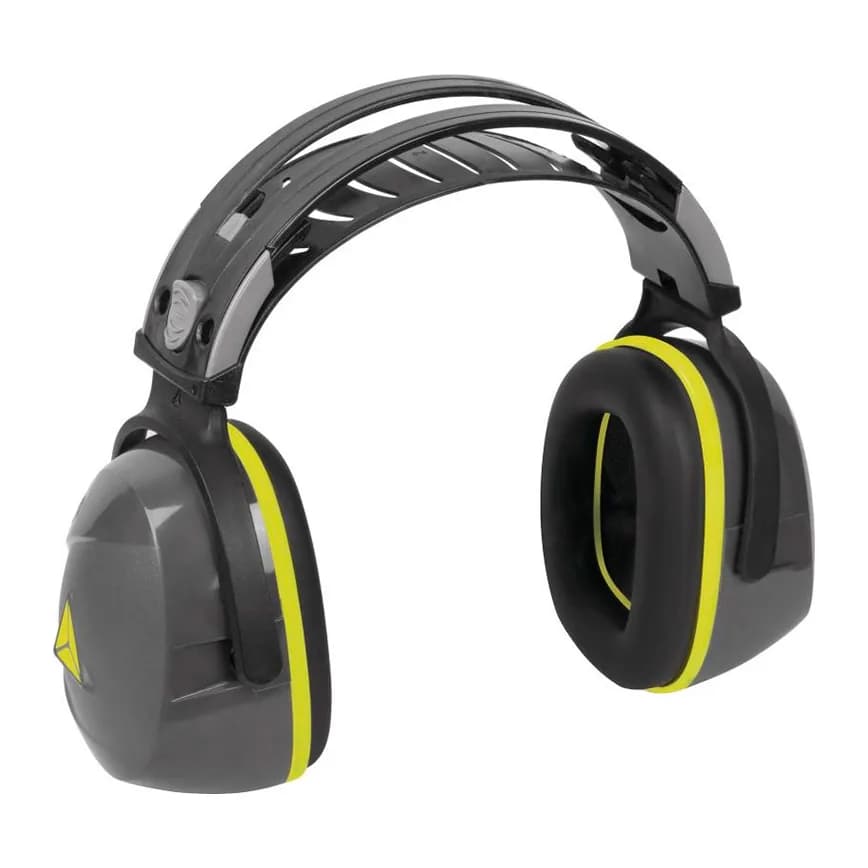 Deltaplus Casco antiruido deltaplus con orejeras ajustable en altura norma snr 30 db color gris-negro