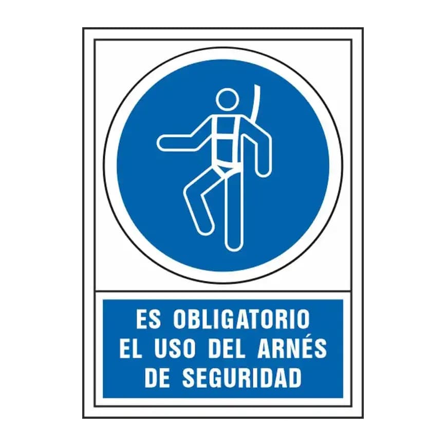 Syssa Pictograma syssa señal de obligacion es obligatorio el uso de arnes de seguridad en pvc 245x345 mm