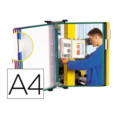 Djois Portacatalogo de pared metalico djois con 10 fundas din a4 colores surtidos
