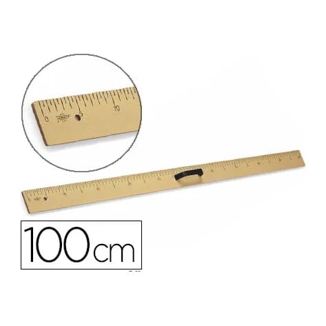 Faibo Regla para encerado faibo plastico imitacion madera 100 cm