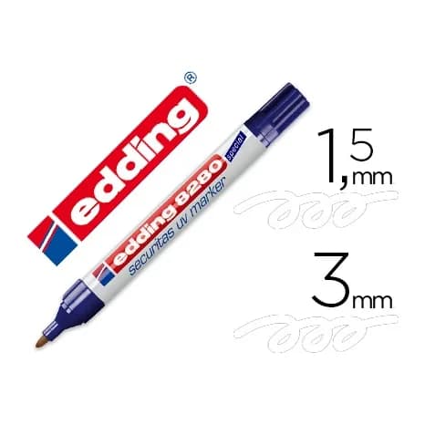 Edding Rotulador edding marcador de seguridad visible bajo la luz ultravioleta punta redonda 1,5 mm