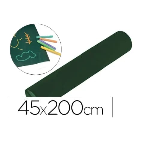 Liderpapel Pizarra liderpapel para tiza adhesiva rollo 45x200 cm color negro o verde