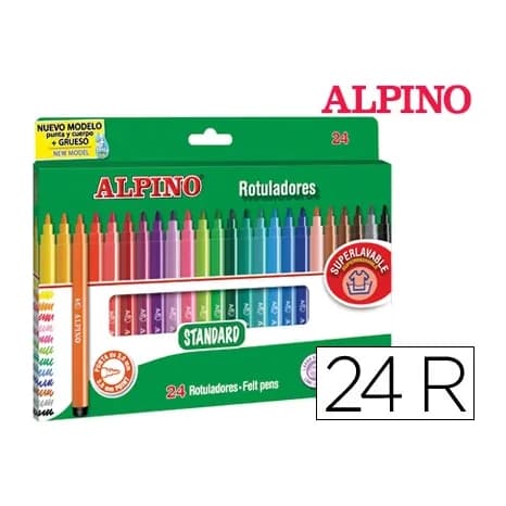 Alpino Rotulador alpino standard caja de 24 unidades colores surtidos