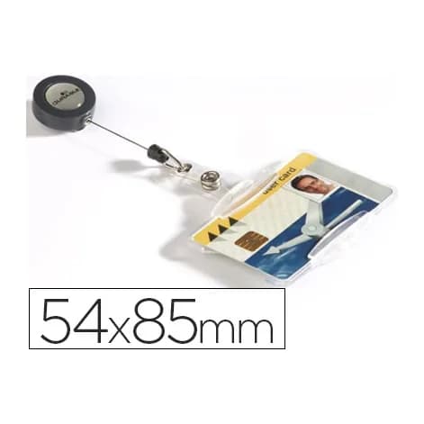 Durable Identificador con cordon extensible durable uso vertical/horizontal 54x85 mm