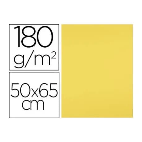 Liderpapel Cartulina liderpapel 50x65 cm 180g/m2 amarillo limon paquete de 25 hojas